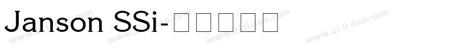Janson SSi字体转换